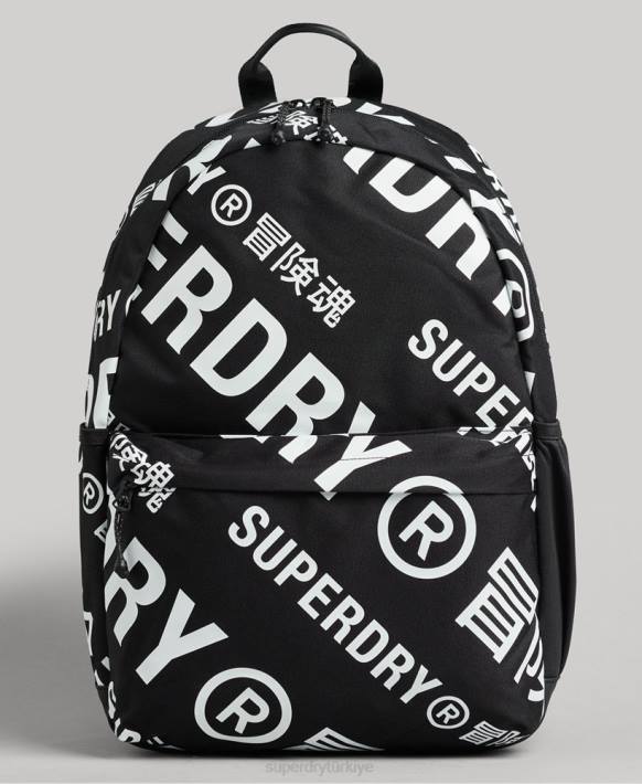 erkekler Superdry siyah temel montana sırt çantası NNTB1733