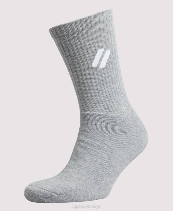 erkekler Superdry beyaz coolmax ekip çorapları NNTB1425