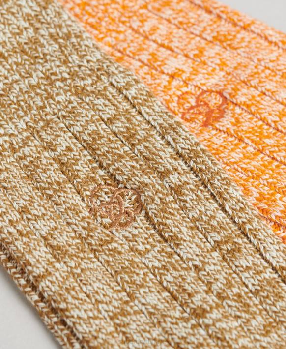 erkekler Superdry çok organik pamuklu bükümlü çorap paketi NNTB1762