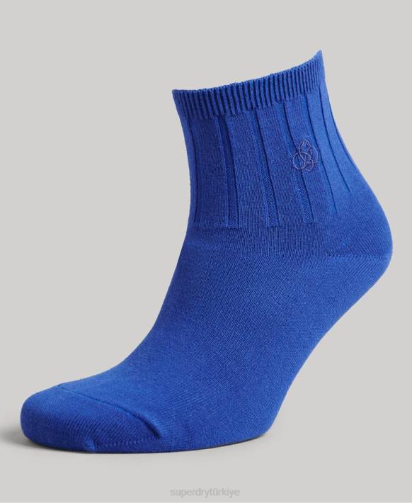 erkekler Superdry çok organik pamuklu bilekte çorap paketi NNTB1664