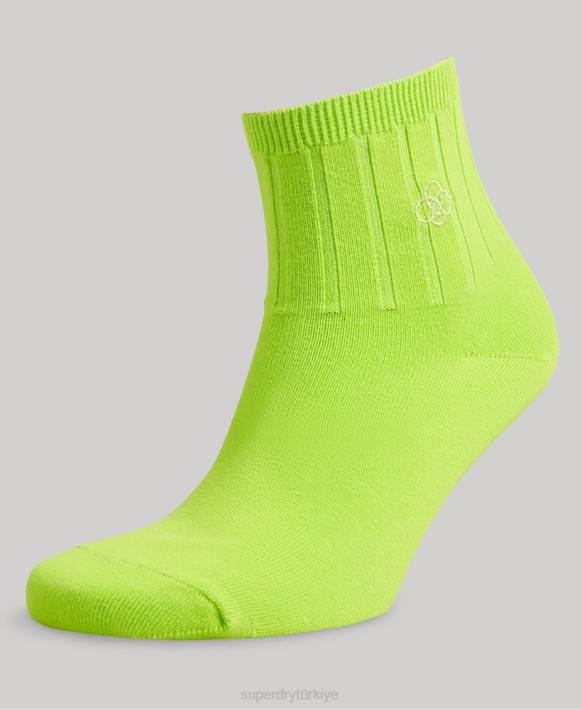 erkekler Superdry çok organik pamuklu bilekte çorap paketi NNTB1721