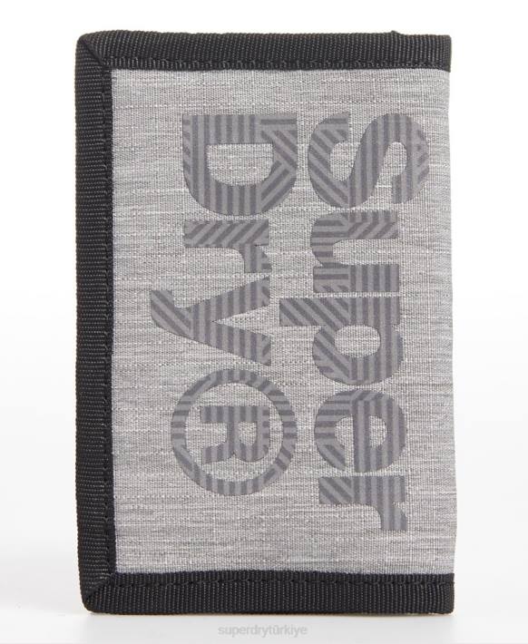 erkekler Superdry gri logosu cüzdan NNTB6442