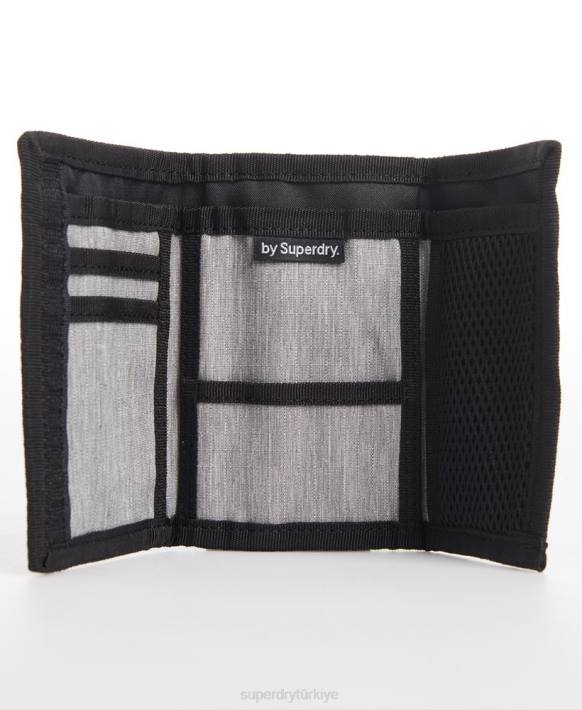 erkekler Superdry gri logosu cüzdan NNTB6442