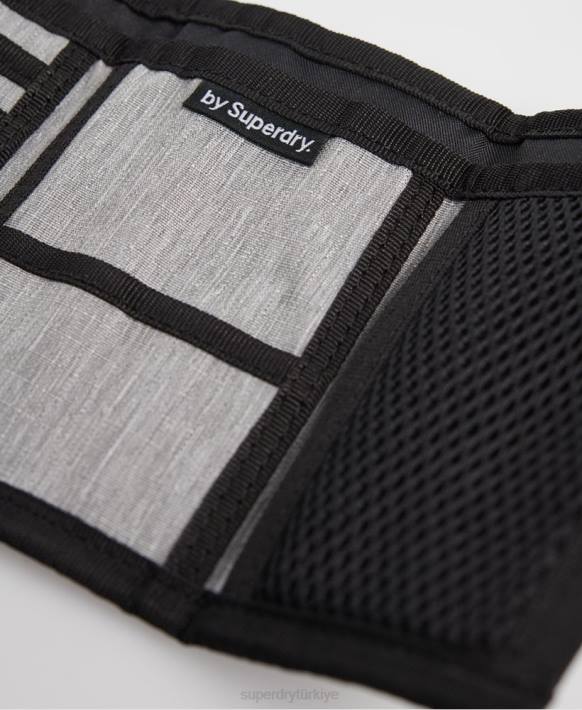 erkekler Superdry gri logosu cüzdan NNTB6442