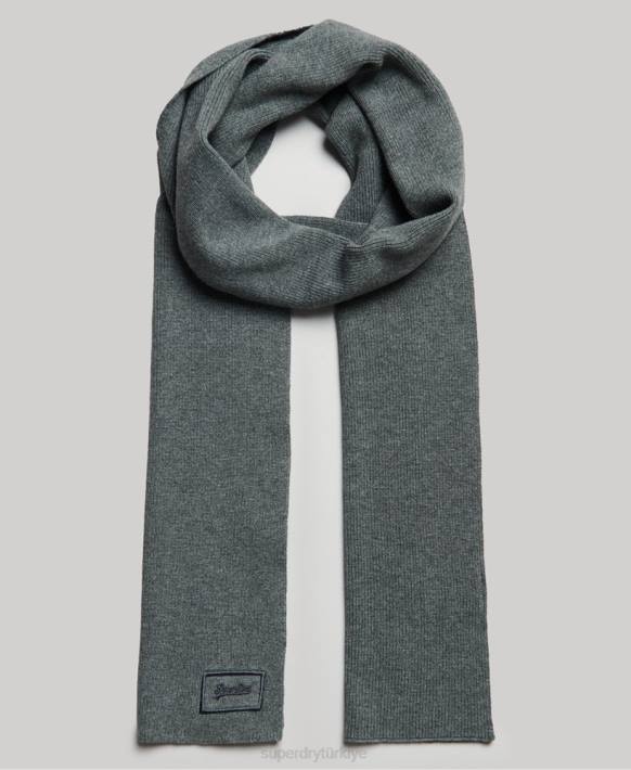 erkekler Superdry gri eski logo aksesuar seti NNTB1648