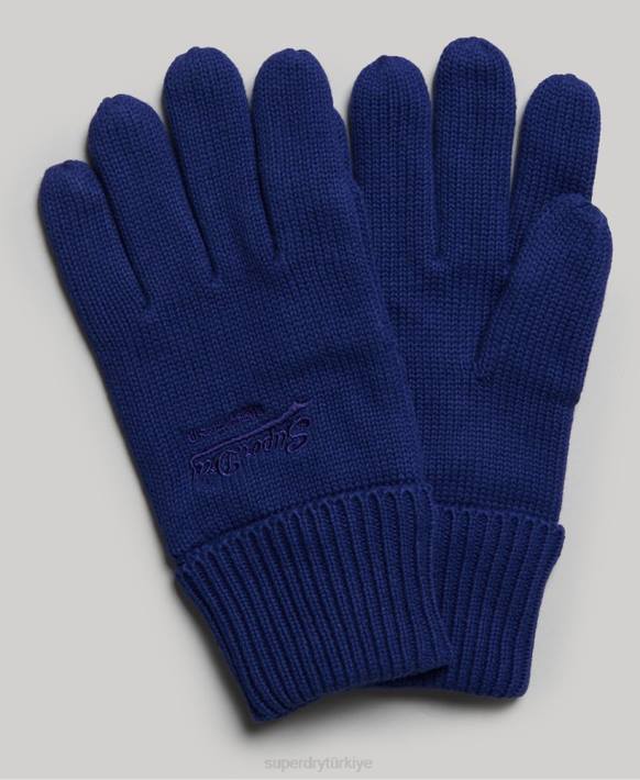 erkekler Superdry mavi gerekli düz eldivenler NNTB6364