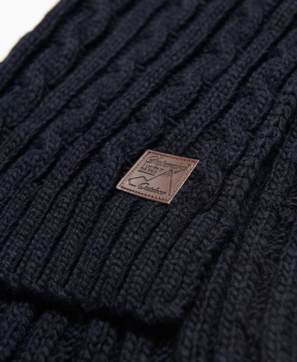 erkekler Superdry Donanma trol kablosu eşarp NNTB6409