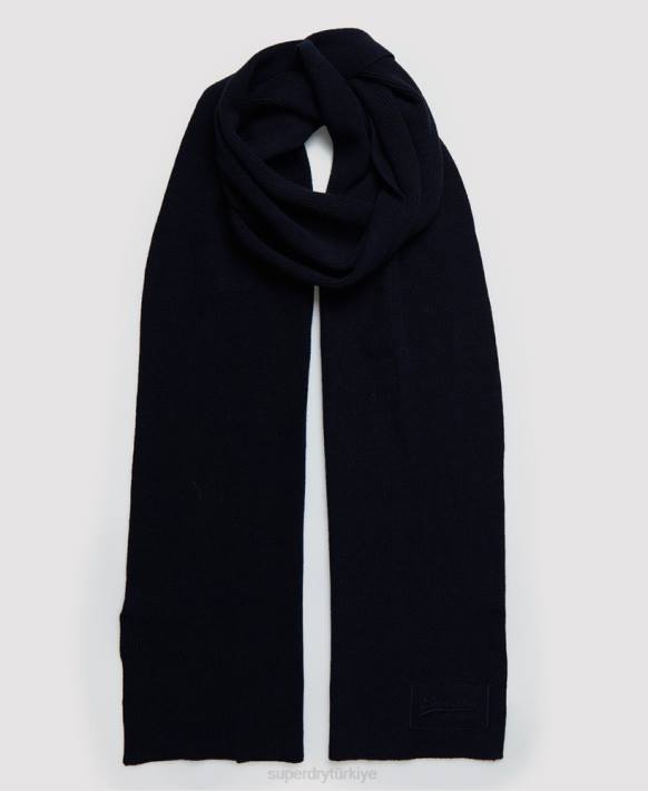 erkekler Superdry Donanma turuncu etiketli eşarp NNTB6436