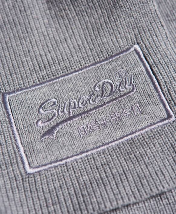 erkekler Superdry açık gri eski logo klasik eşarp NNTB6412