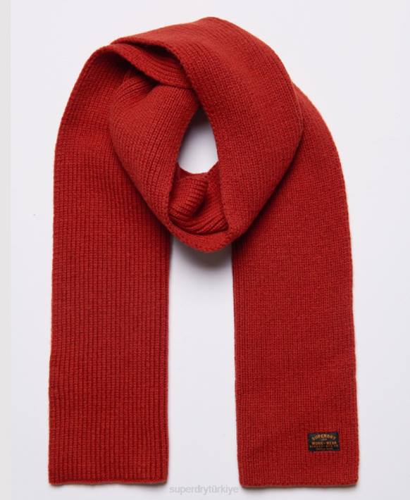 erkekler Superdry kırmızı radar eşarbı NNTB1817