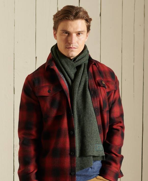 erkekler Superdry yeşil eski logosu eşarp NNTB1823