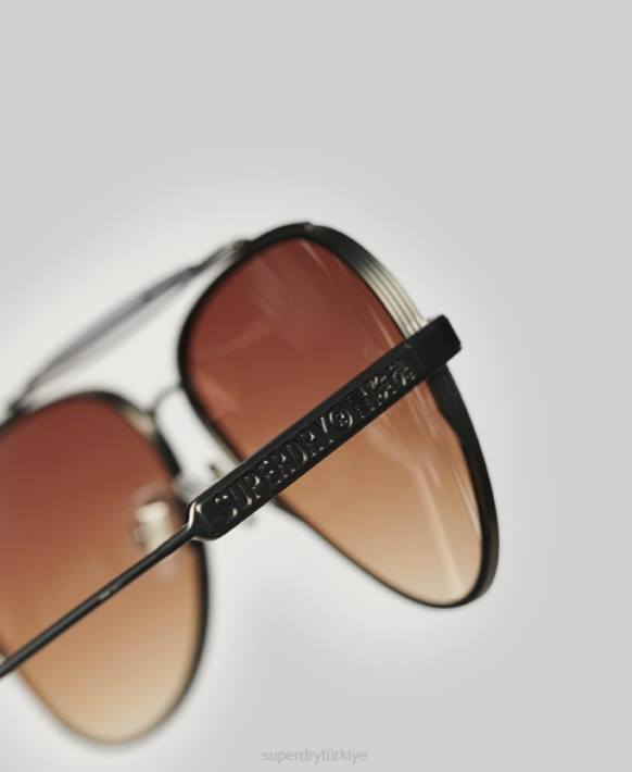 erkekler Superdry kahverengi sdr estrada güneş gözlüğü NNTB58