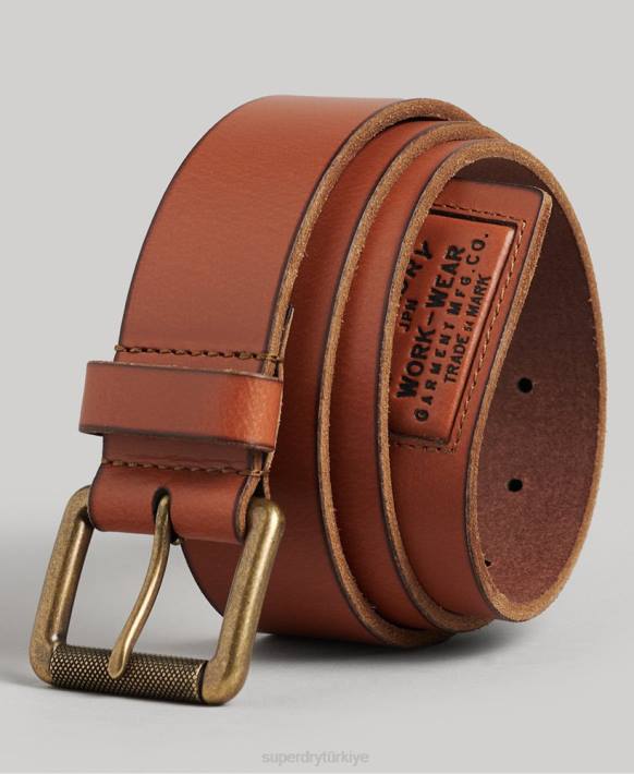 erkekler Superdry bronzlaşmak deri kemer hediye kutusu NNTB1775