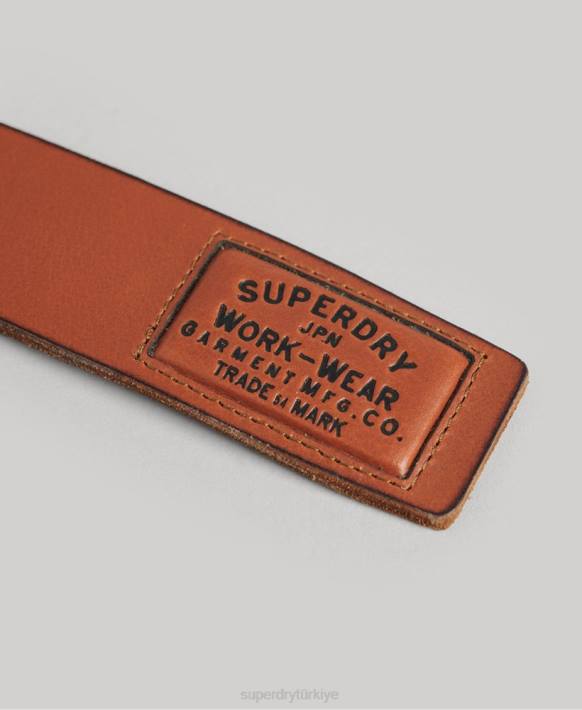 erkekler Superdry bronzlaşmak deri kemer hediye kutusu NNTB1775