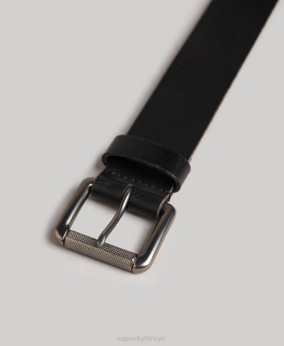 erkekler Superdry siyah rozetli kemer NNTB1870
