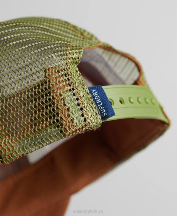 erkekler Superdry beyaz eski kamyon şoförü şapkası NNTB1604