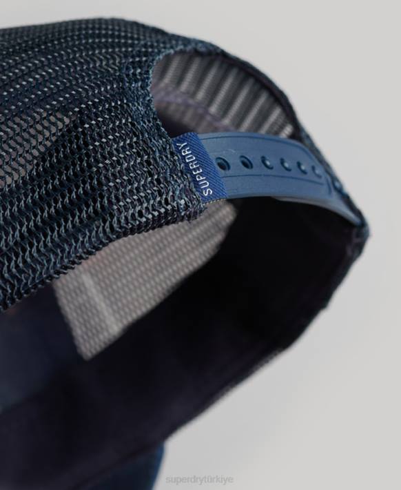 erkekler Superdry beyaz eski kamyon şoförü şapkası NNTB1624