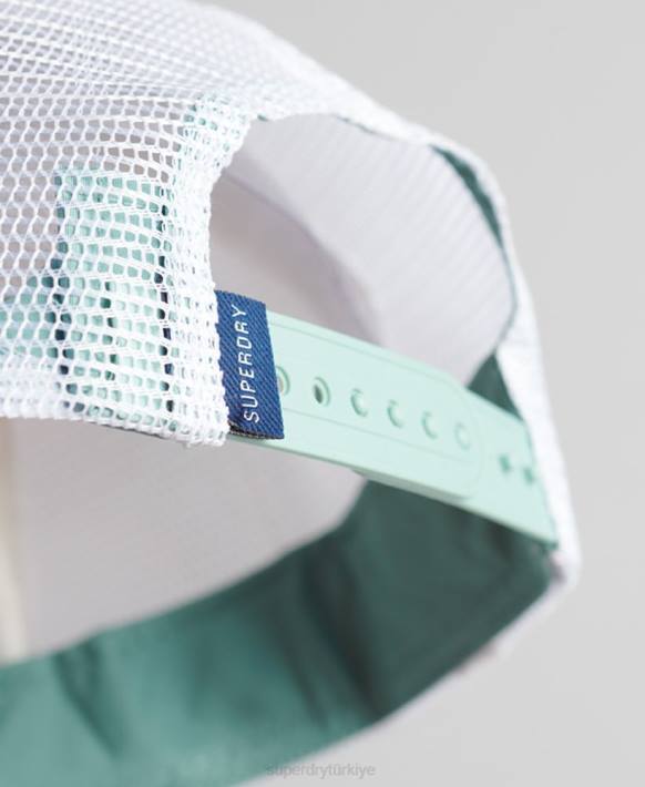 erkekler Superdry beyaz eski kamyon şoförü şapkası NNTB1668