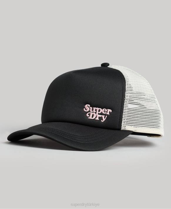 erkekler Superdry koyu gri işaretleyici kamyon şoförü şapkası NNTB1720