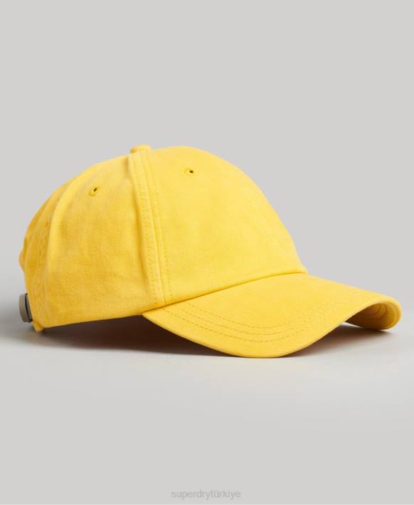 erkekler Superdry sarı eski işlemeli kap NNTB1748