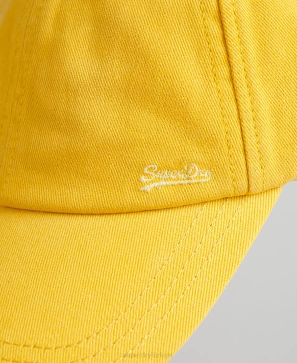 erkekler Superdry sarı eski işlemeli kap NNTB1748