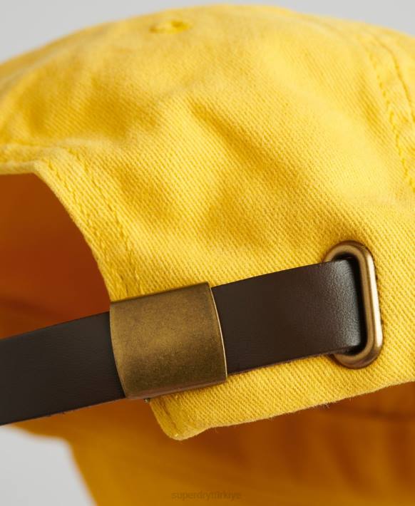 erkekler Superdry sarı eski işlemeli kap NNTB1748