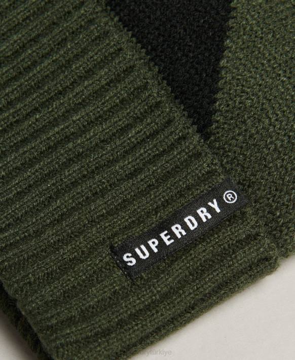 erkekler Superdry yeşil kar manşet bere NNTB1394