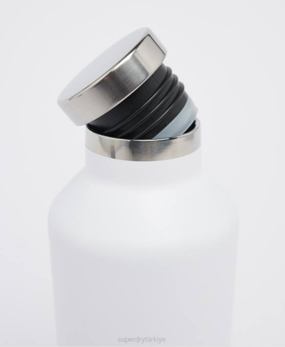 erkekler Superdry beyaz eğitim çelik şişe NNTB5368
