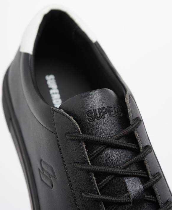 erkekler Superdry siyah vegan kort tenis eğitmenleri NNTB1941