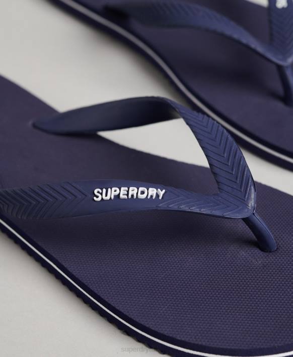 erkekler Superdry Donanma eski klasik parmak arası terlik NNTB1805