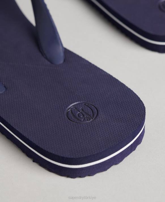 erkekler Superdry Donanma eski klasik parmak arası terlik NNTB1805