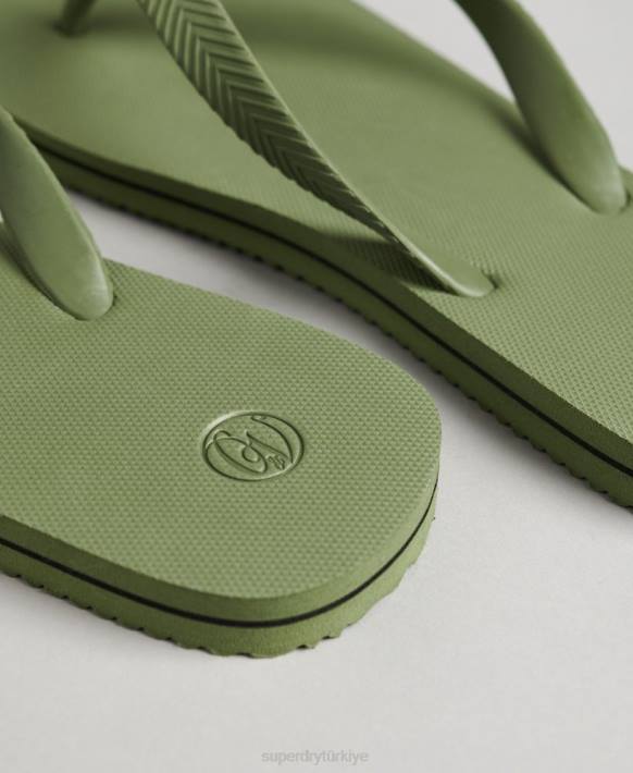 erkekler Superdry haki eski klasik parmak arası terlik NNTB1640