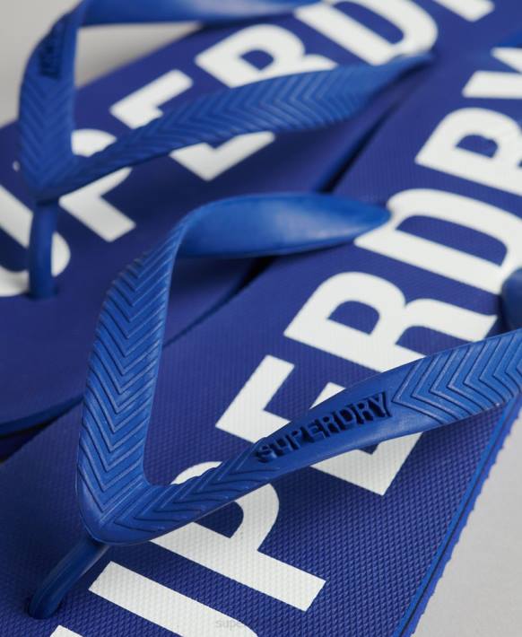 erkekler Superdry mavi kod temel parmak arası terlik NNTB1928