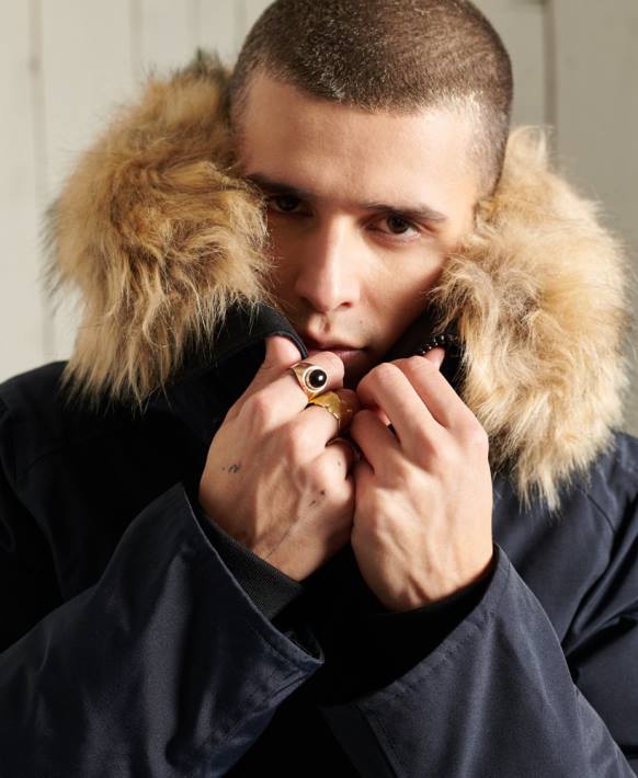 erkekler Superdry Donanma çaylak aşağı parka ceket NNTB4642