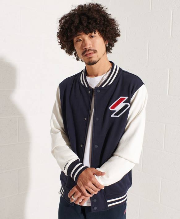 erkekler Superdry Donanma code şönil yürüyüş ceketi NNTB4568