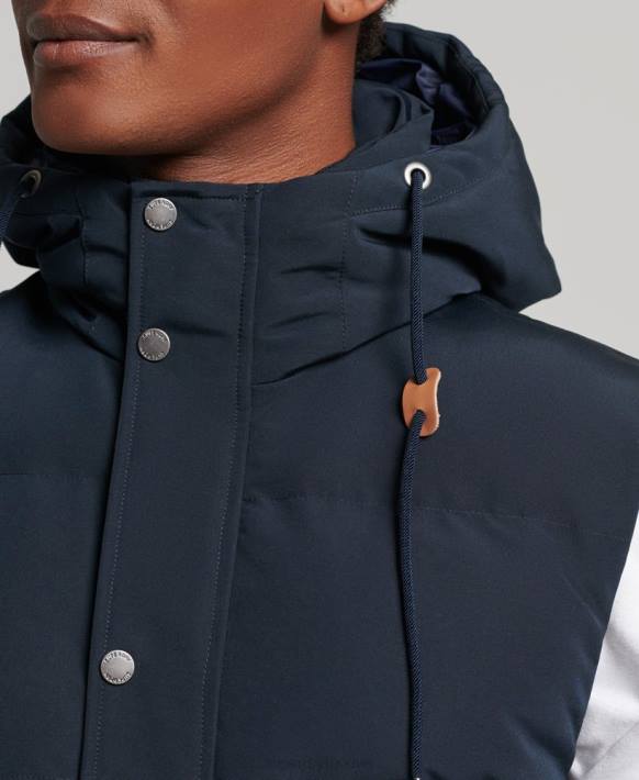 erkekler Superdry Donanma everest kapüşonlu kirpi jile NNTB1024