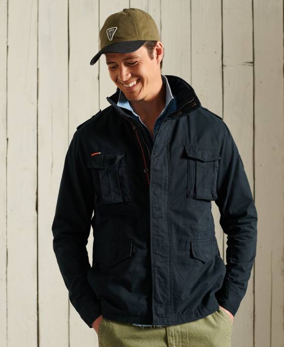 erkekler Superdry Donanma klasik çaylak ceket NNTB4686