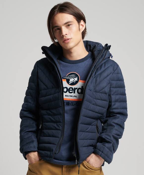 erkekler Superdry Donanma tüvit karışımı fuji ceket NNTB4625
