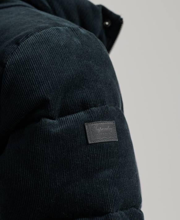 erkekler Superdry Donanma vintage retro kordon kirpi ceket NNTB4698