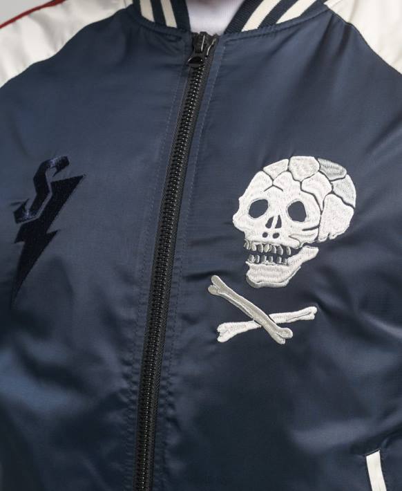 erkekler Superdry Donanma vintage sukajan bomber ceket NNTB4585