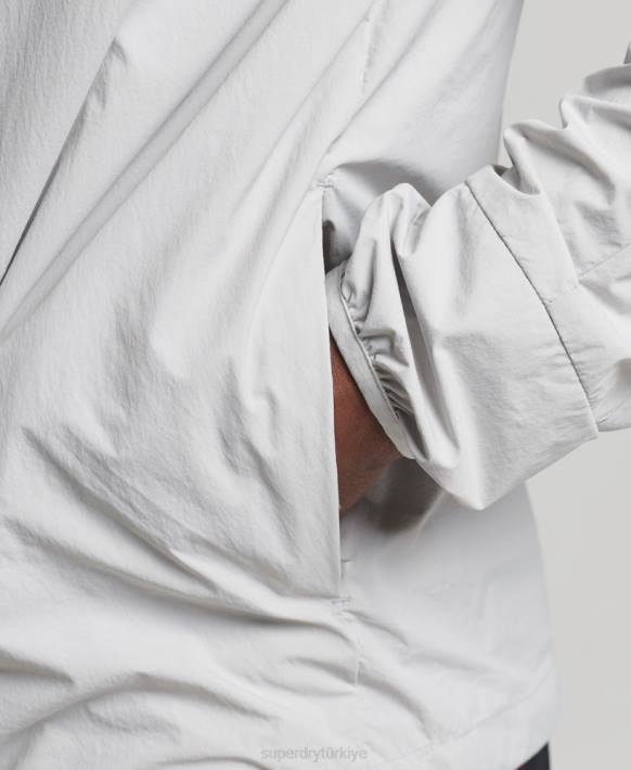 erkekler Superdry açık gri koşu ceketi NNTB5389