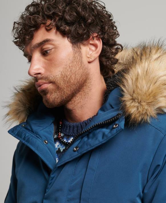 erkekler Superdry açık mavi everest bombacı ceketi NNTB1121