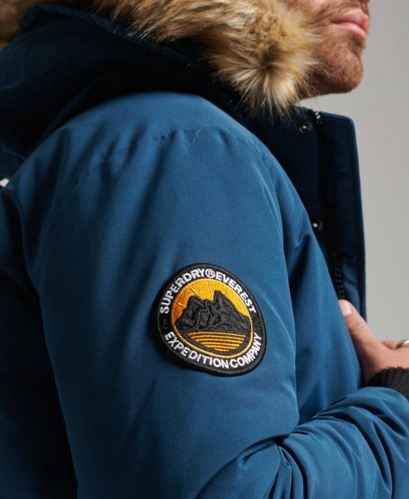 erkekler Superdry açık mavi everest bombacı ceketi NNTB1121