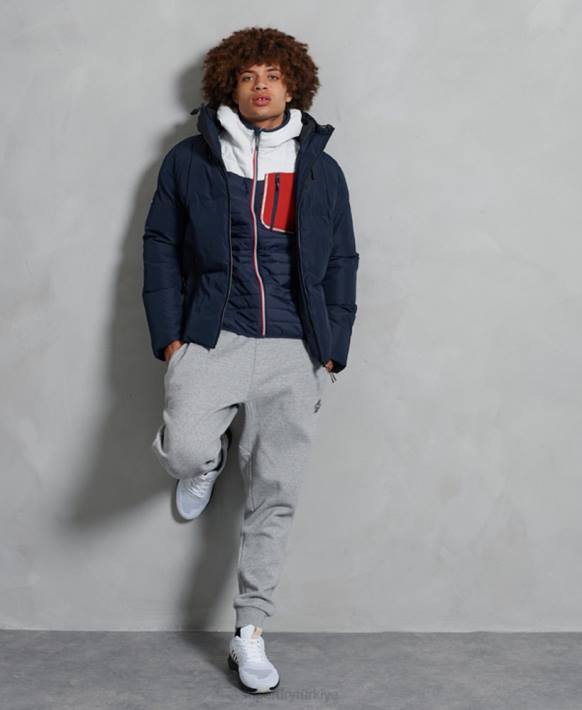 erkekler Superdry beyaz konveksiyon günlük ceket NNTB4751