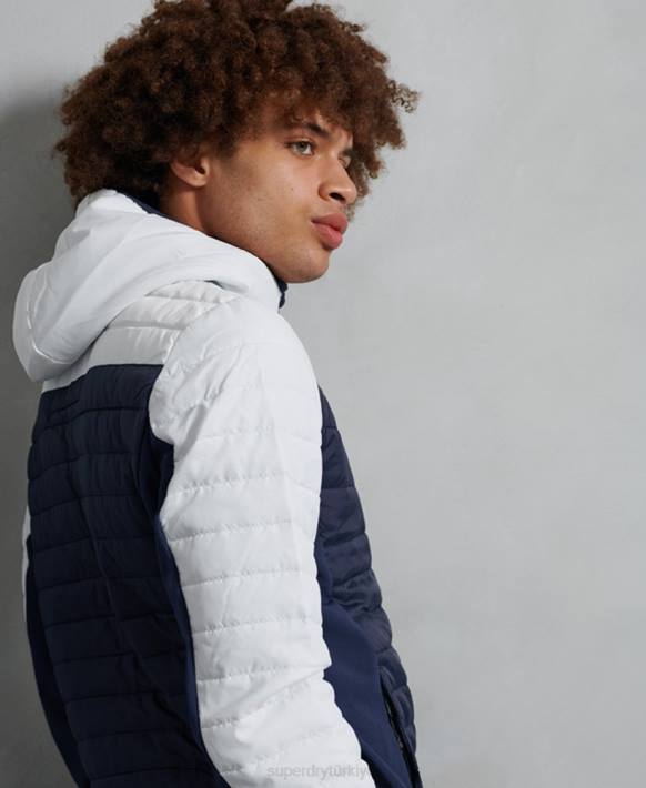 erkekler Superdry beyaz konveksiyon günlük ceket NNTB4751