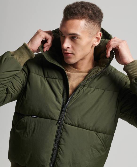 erkekler Superdry haki dağ eğlence ceket NNTB4521