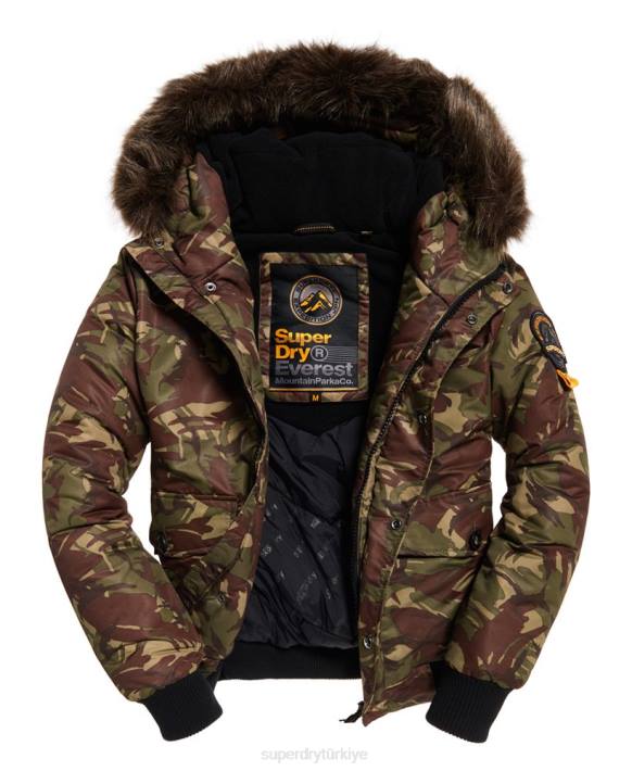 erkekler Superdry haki everest bombacı ceketi NNTB4708