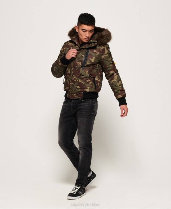 erkekler Superdry haki everest bombacı ceketi NNTB4708