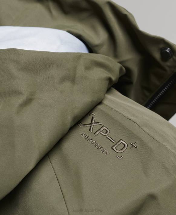 erkekler Superdry haki xpd su geçirmez kabuk ceket NNTB4693
