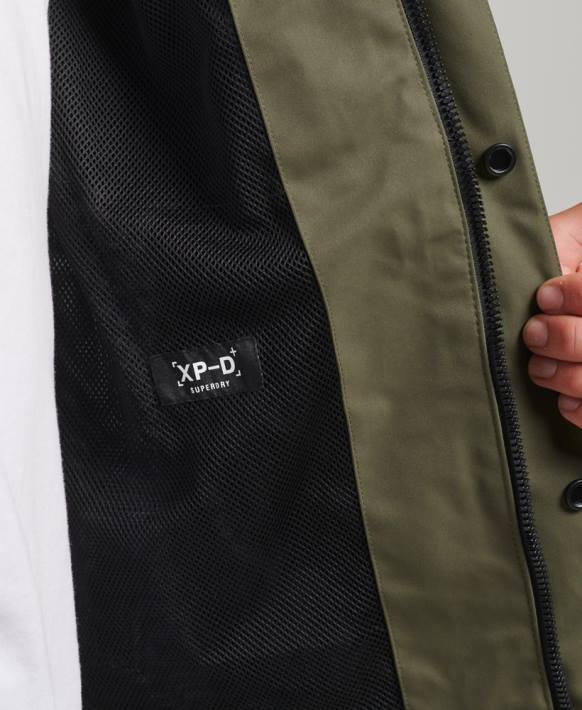 erkekler Superdry haki xpd su geçirmez kabuk ceket NNTB4693